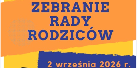 Zebranie Rady Rodziców 2 września 2026 r.