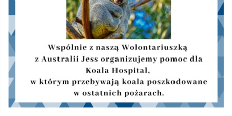 Akcja Koala - adopcje koali  - Gdansk and European Erasmus Aid for Australia